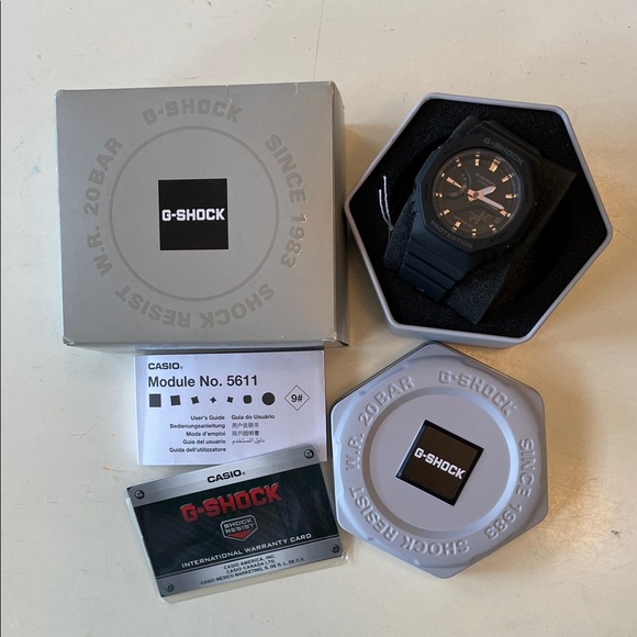 Casio - Women’s G-Shock GMAS2100-1A Watch -Black - Picture 1 of 12